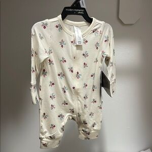 Floral Kids One Piece - Cream